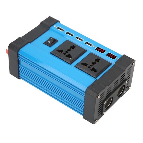 500W Modifisert Sinus Inverter Solomformer med Smart Dobbel LCD-Skjerm 4 USB 4.2A Hurtigladingsporter 12V til 220V