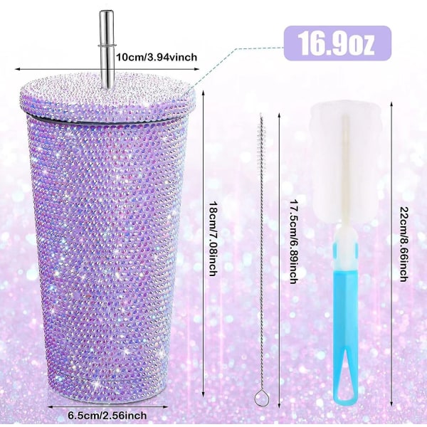 diamant vattenglas purple 500 ml