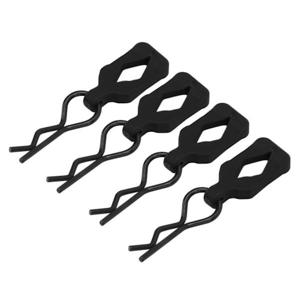 4 kpl Metalliset kuoriklipsit Lukot 1/10 RC-kauko-ohjattavalle autolle Osien tarvikkeet Musta
