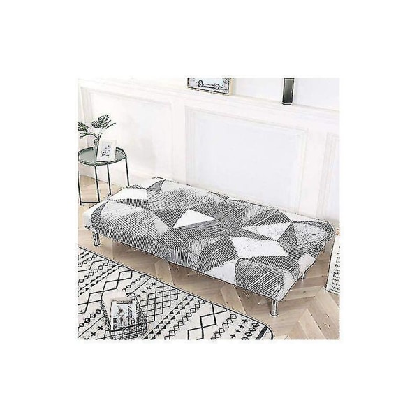 Armløs sofabetræk, 3-personers stræksovesofa Møbelbetræk Beskytter, velegnet til sammenfoldelig sovesofa uden armlæn (mokka)