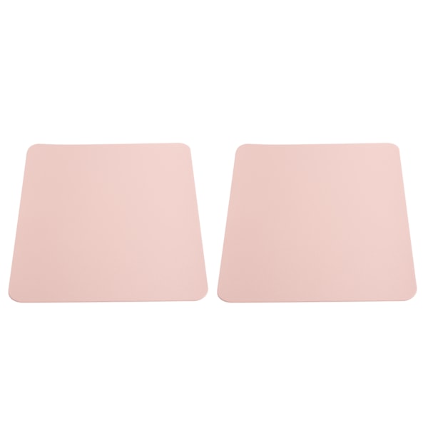 2 st Musmatta PVC Läder Vattentät Skrivbordsmatta Kudde Kontor Hem Mus Skydd 27x21cm Rosa