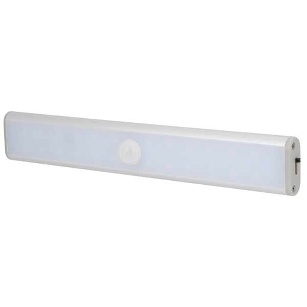 LED Bevegelsessensor Lys Skap Garderobe Lampe Under Skap Nattlys USB Oppladbar 24 LED-brikker