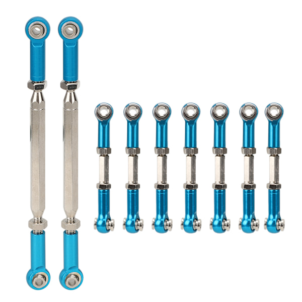 9 stk. Aluminium Leje Stang Sæt til WL Toys 1/10-K949 RC Bil Legetøjs Tilbehør Blå K949-015B
