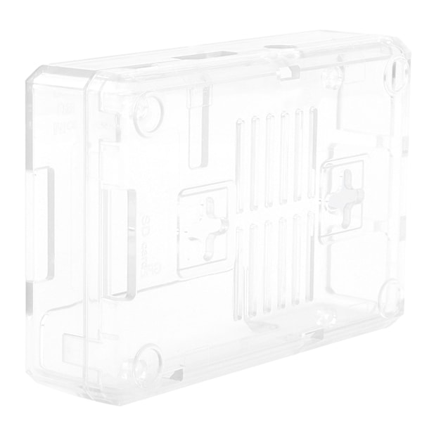 Skalskyddende Frosted Box Case Cover ABS til Raspberry Pi 3B 3B+ D-Style med skruer (Transparent)