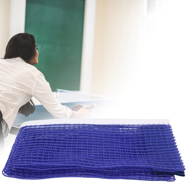Portable Simple Polyester Table Tennis Net with Metal Bracket Sports Replacement Accessory Blue