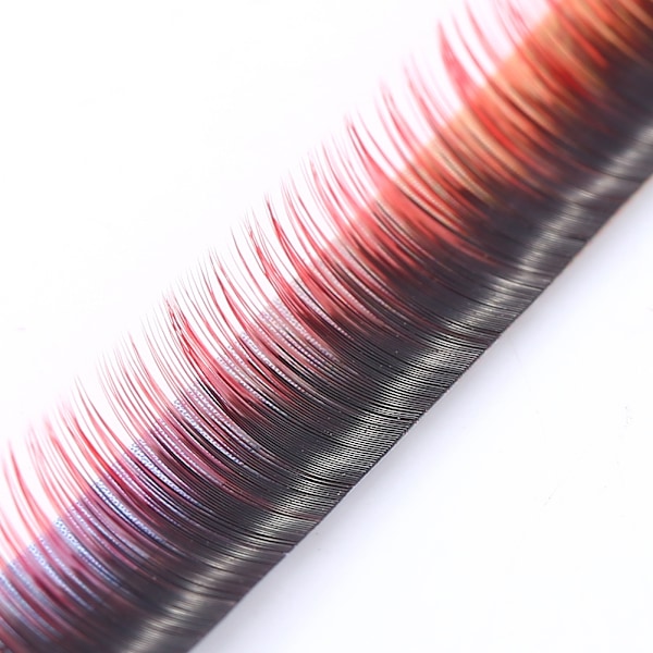 Gradient Farge Skjønnhet 3D Løspåhengsvipper Tette Vipper Forlengelse Makeup Verktøy 12mm