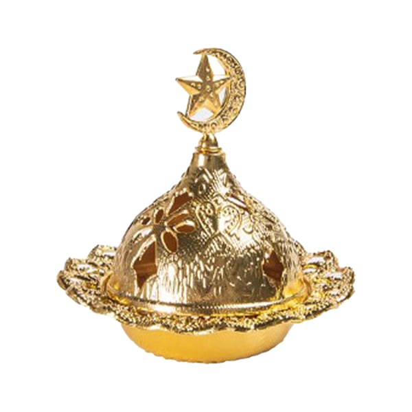Vintage Røgelsesbrænder Udsøgt Rustbeskyttende Metal Røgelsesbrænder til Soveværelse Stue Måne Stjerner Guld