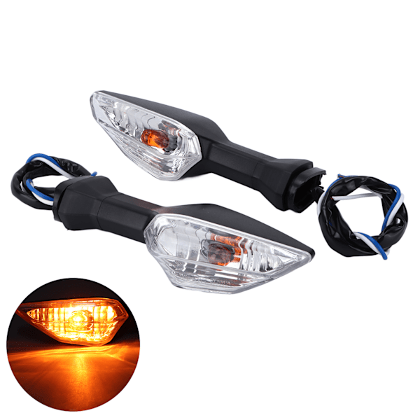 Motorcykel blinkers gult ljus ersättning för NINJA 250 300 400 650 1000 2018-2020 12VTransparent