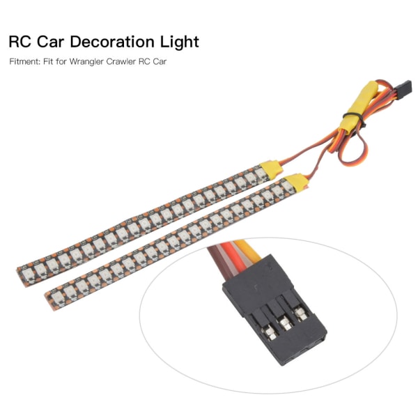 Bright Light LED-ljusdekoration DIY Bar Light Passar för Wrangler Crawler RC Car16cm 2-i-1