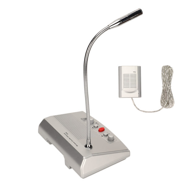 Window Intercom System Premium Speaker Sensitive Microphone Flexible Control Window Speaker System for Bank Hospital 100‑240V US Plug