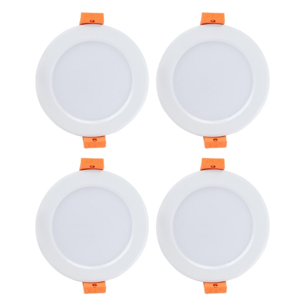 4 kpl 4 tuuman RV-kattovalaisin 300LM 6000K pyöreä alasvalaistus Auton sisävalaistus Valkoinen asuntovaunulle jahdille DC 12V 3W
