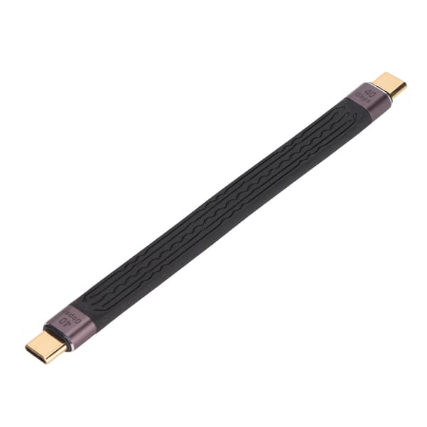 Hurtigopladning USB-C datakabel til bærbare computere - FPC fleksibel, dobbelt ende type C han til type C han, 40 Gbps hastighed