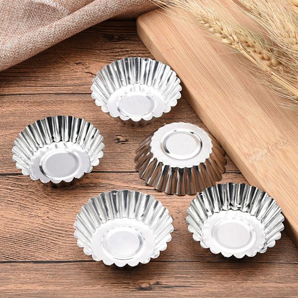 20 kpl Munakoiso-muottia Mini-alumiininen kakku-muffins-muotti purkit pannut Tarttumaton Cupcake-kakku-muotti Keittiö Uusiokäyttöiset leivontavälineet