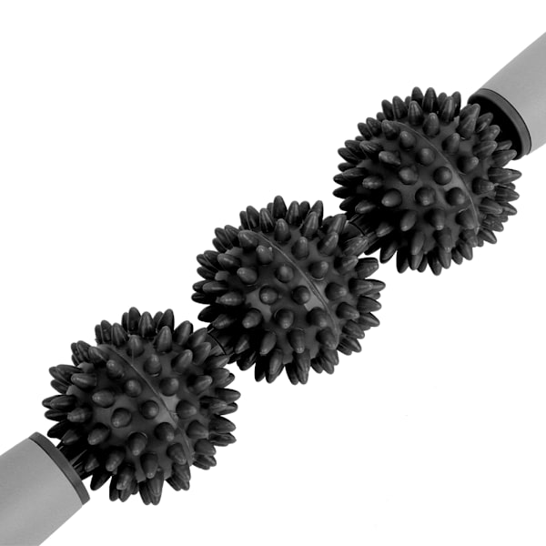 Ny Muskelrulle Yoga Massasje Stick Relax 3 Piggsvinballer Anti Cellulitt Slanking Muskel Kroppsmassasje Relax Tool Svart