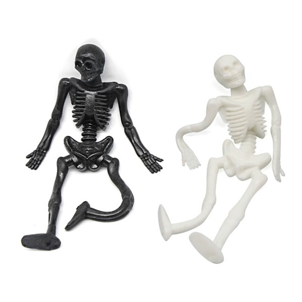 10 stk Random Color TPR Blød Skeletram Strækbare Skeletter Halloween Sjov Legetøjsfestfavoritter