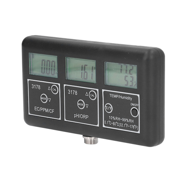 Vattenkvalitetsmätare 7in1 PH ORP EC TDS CF Fukttemperatur Vattentestmätare för akvarietank Fish TankUS Plugg 110V