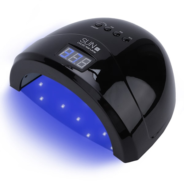 48W UV LED-lampa Nageltork Dual Light Source Gel Polish Lamp Light Manicure Curing Black US