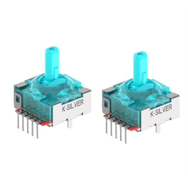 2 stk K-SILVER JS16 TMR Elektromagnetisk Joystick Thumbstick for Gamesir G8/G7Pro Flydigi Vader 3 Pro 8BitDo 2.4G Blue