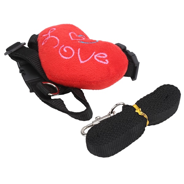 Rabbit Fancy Heart Kestävä hihna ja valjaat Rintakehävaljaat lemmikkieläinten vetämiseen Punainen sydän M