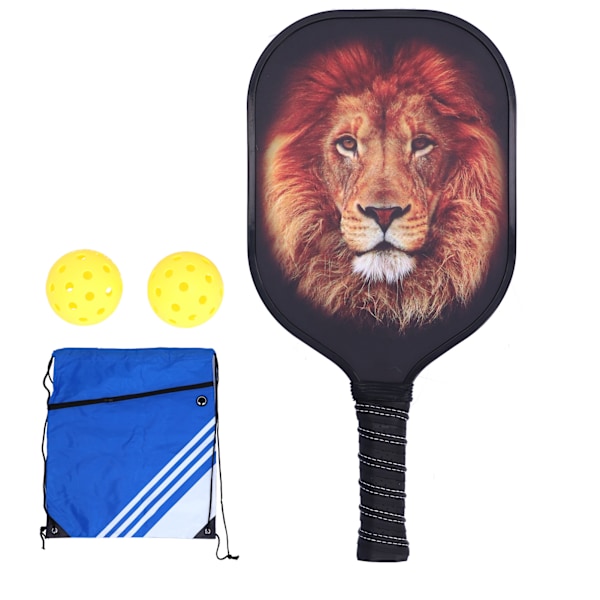 LEIJIAER Pickleball Paddle Sæt Kulfiber Overflade Ketsjer med 2 stk. bold og opbevaringstaske PK-061