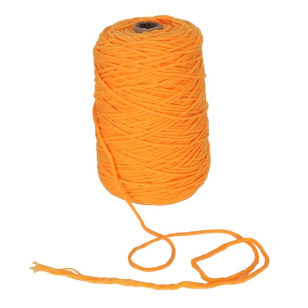 Tuftgarn Orange 400m Lång 0,5cm Bred Krympresistent Bomull Polyester Mattstickgarn för Hantverk DIY Vävning