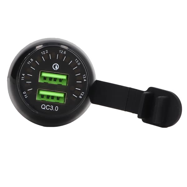 Dobbel USB-laderkontakt DC12V laderadapter strømuttakadapter for ATV-er bobiler SUV-er båter