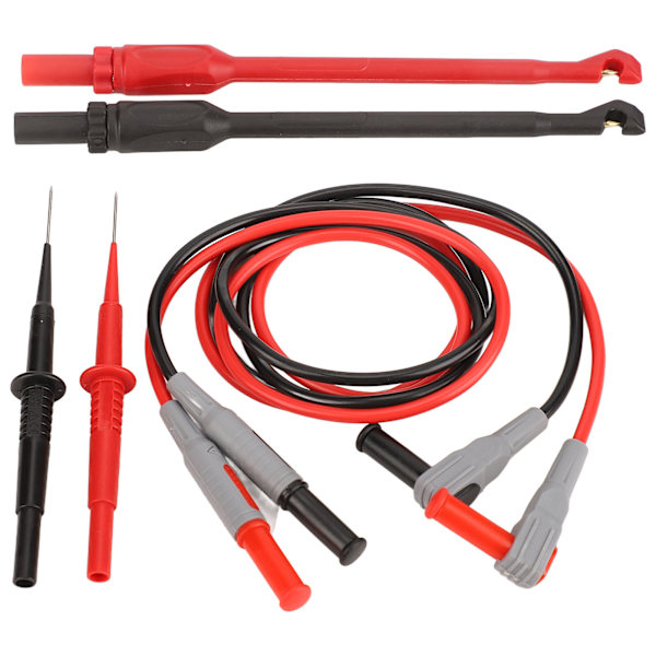 Multimeter testledninger Kit Messing PVC PA Slidstærkt Bærbar 4 mm stik Præcis aflæsning Elektroniske testledninger Kit