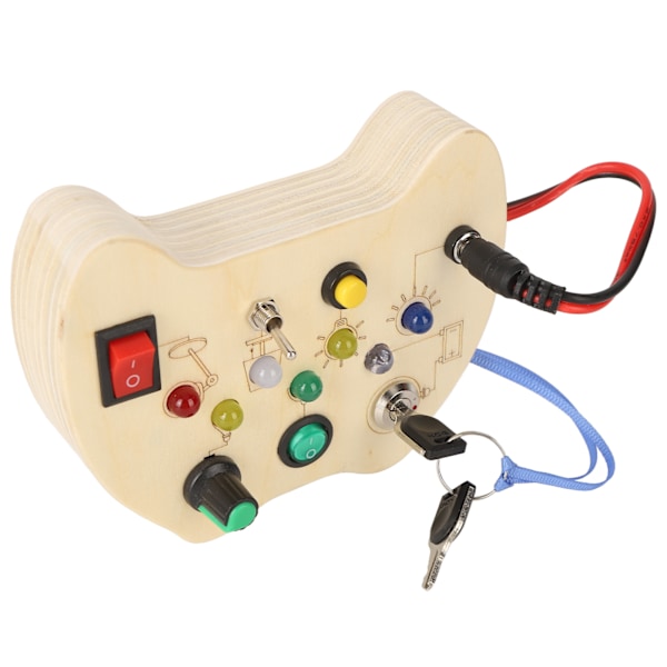 Håndtak Switch Sensory Board Lysende Læring Fargerike Knapper Switch Sensory Board for Barn