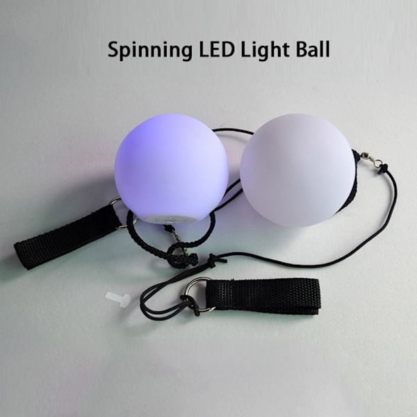 2 st Poi Balls LED Ball Balls 9 Mode 7 Color Light Poi Ball