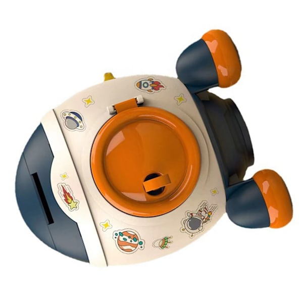 Tecknad stil Space Rocket Spargris Pengar Bank Pengar Spara Jar Pojkar Flickor Present Morandi Blue