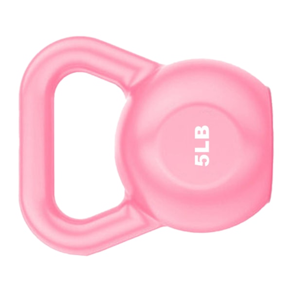 PE Kettlebell vægt til mænd kvinder til træning Styrketræning Funktionel kondition Plyometrics Rosa 5LB