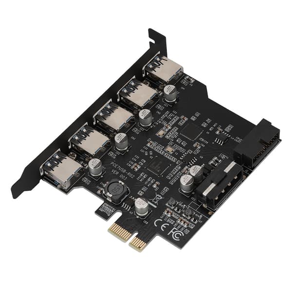 PCI-E 5-ports USB 3.0-utvidelseskort