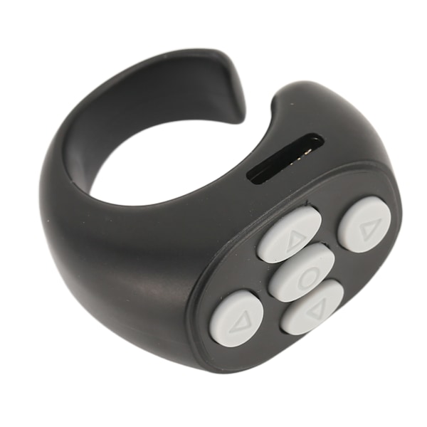 Bluetooth Fjernbetjening Multifunktion Ring Design Trådløs Telefon Selfie Lukker til Hjem Sort