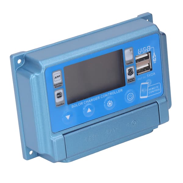 MPPT Solar Charge Controller 12V 24V 36V 48V 60V Självanpassande Dubbel USB Solpanelregulator med Bluetooth 60A