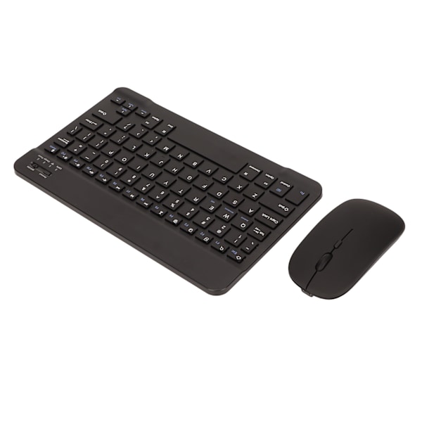 Trådlös tangentbordsmus 2.4G Bluetooth Dual Mode Uppladdningsbar Portabel Extern Tyst 10 tums svart tangentbordsmuskombination