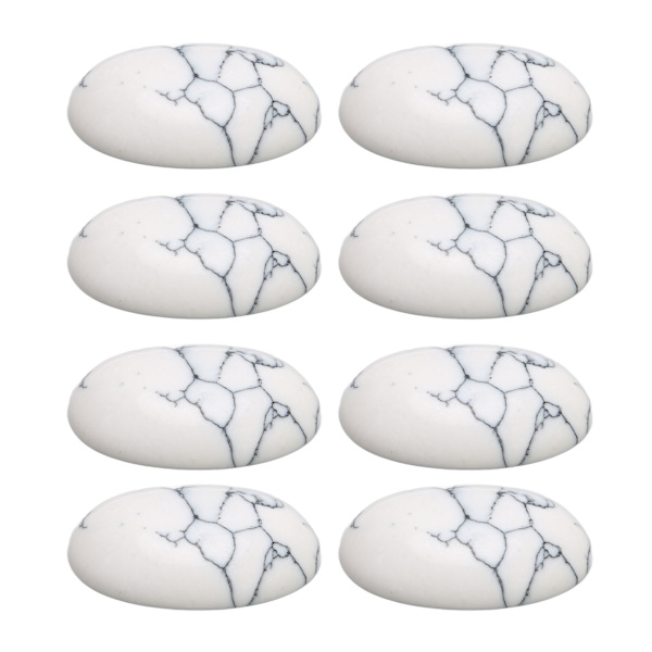 20 kpl Luonnollinen soikea litteä takainen jalokivi-cabochon 18x13mm valkoinen turkoosi Parantava koruihin käsityöhön helmenvalmistukseen