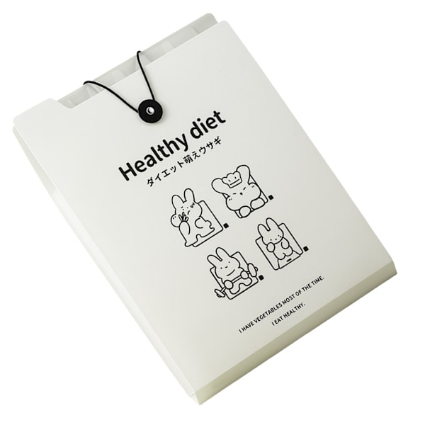 A4-kokoinen harmonikkakansio, kannettava, kestävä, käytännöllinen, pystysuora paperin järjestäjä opiskelijoille, Kangkang Rabbit