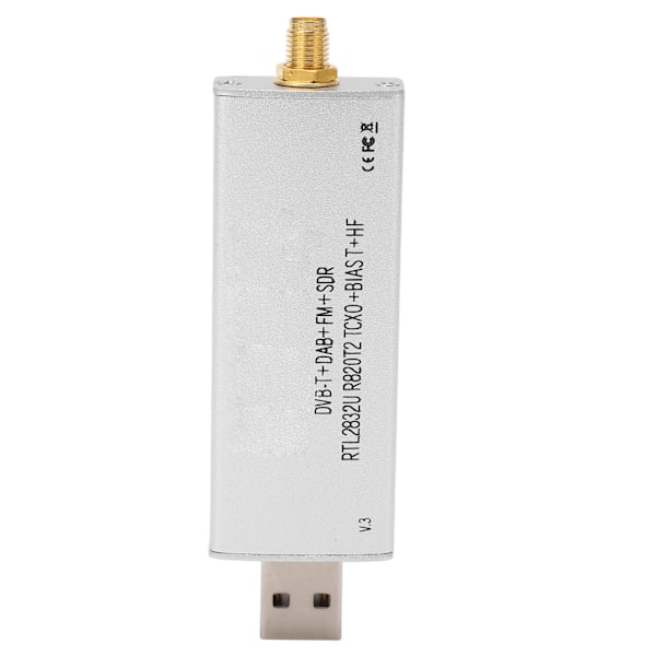 Radiovastaanotin RTL SDR R820T2 RTL2832U 1PPM TCXO SMA 500KHz‑1766MHz signaalin vastaanottoon
