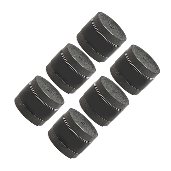 6 stk Tennisracket Greb Tape PU Frost Anti-slip Svedabsorption Badmintonracket Tape Sporttilbehør Sort