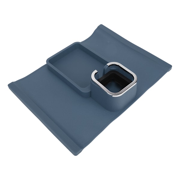 Sofa kopholderbakke Ergonomisk multifunktionel silikone sofa arm kopholder med skridsikker base sofa armstøtte bakke til kontor blå