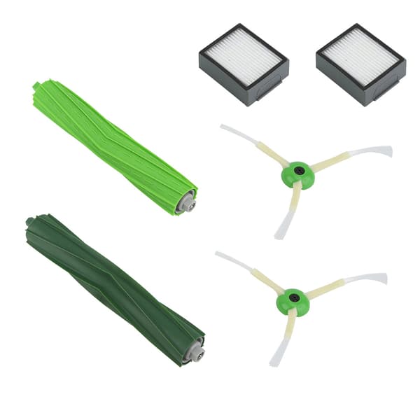 Filterdele udskiftning til Roomba i7+ E5 E6 HEPA-filter Grønne sidebørster