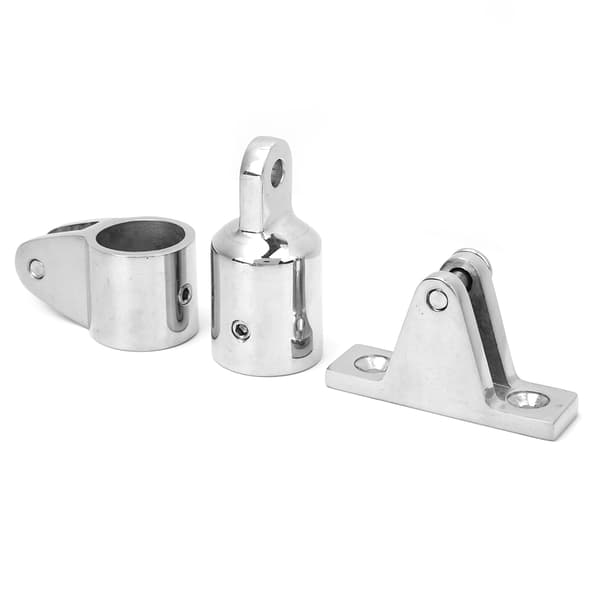 16ft 3-buet biminitop tilbehør, hængselkompatible kæber, glidende biminitop øjer, endebeslag, 25mm 1 tomme[LD]
