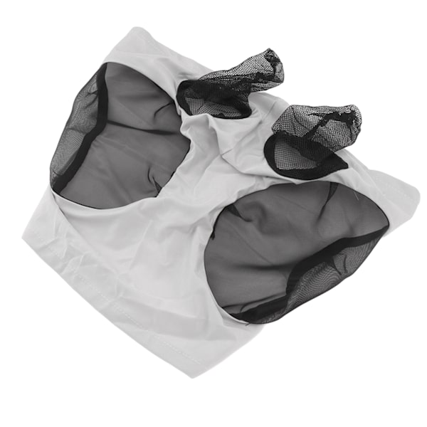 Horse Mesh flugmask Andas elastisk hästansiktsmask med öronskydd Ridutrustning Grå