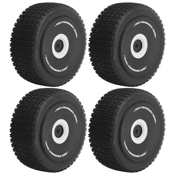 4 ST RC Gummi Fram Bakre Däck Set Passar för WLTOYS 124018 1/12 RC Biltillbehör