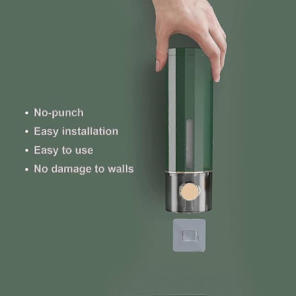 Väggmonterad duschdispenser utan borrning, Väggmonterad tvålpump 450 ml