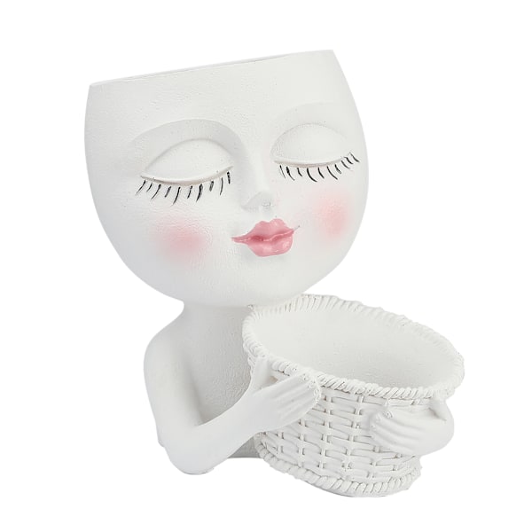 Skyltdocka blomkruka Resin Creative dubbel blomkruka Face blomkruka