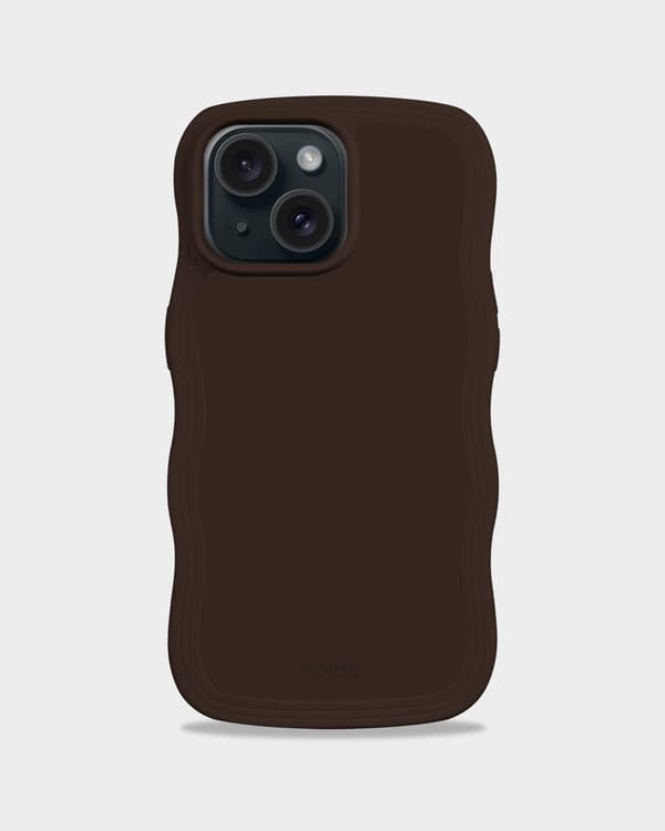 holdit Kompatibel med iPhone 15 / 14 / 13 Deksel Wavy Chocolate 55