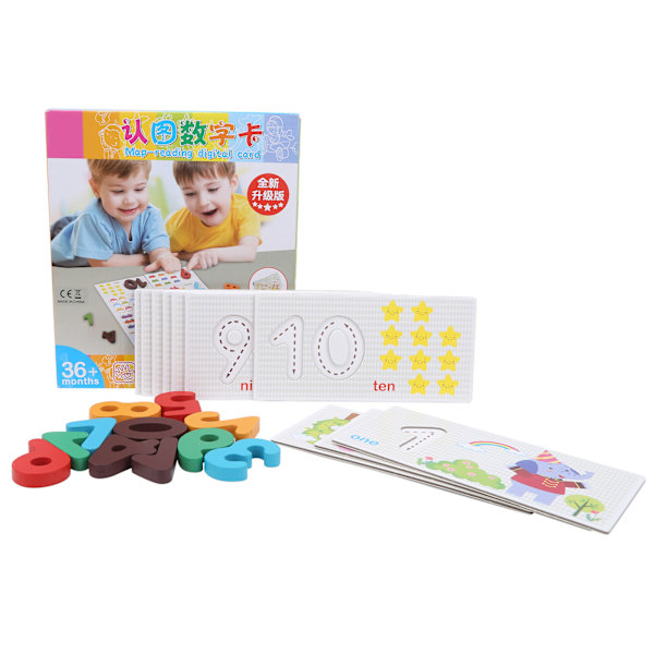 Pienille lapsille tarkoitetut matematiikan flash-kortit puusta, numerolaatat, varhaisen oppimisen lelu, matematiikan flash-kortit