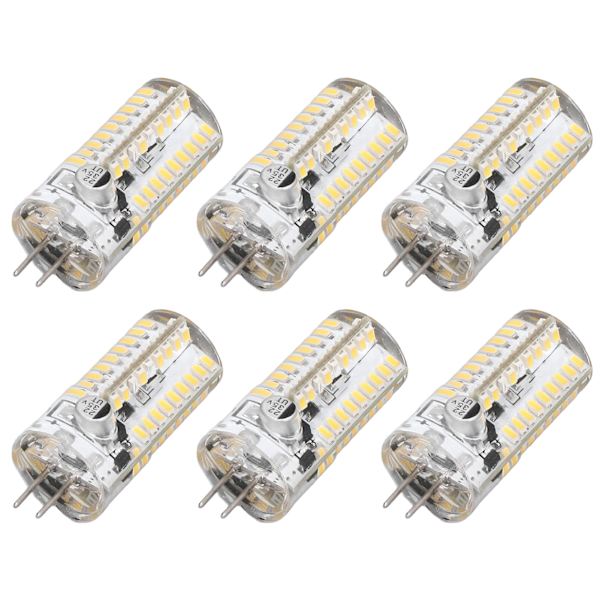 6 st G4 LED-lampor Bi Pin Base-glödlampor 5W LED-majslampor för landskapsbelysning Hembelysning Varmvit 2700-3000K