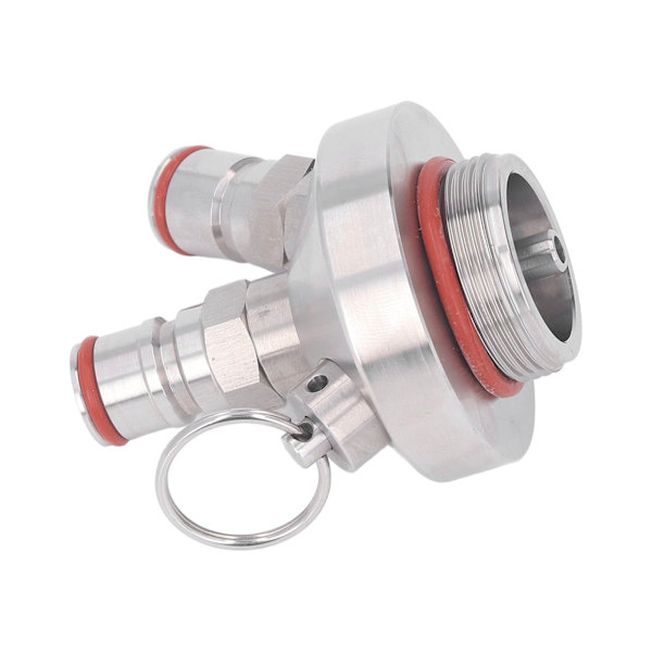 Mini Keg Dispenser Ølhanen Dobbelt Ball Lock Rustfrit Stål med Slange Reservepakning